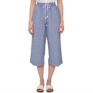 Beach Lunch Lounge Linen Wide Cropped Pants